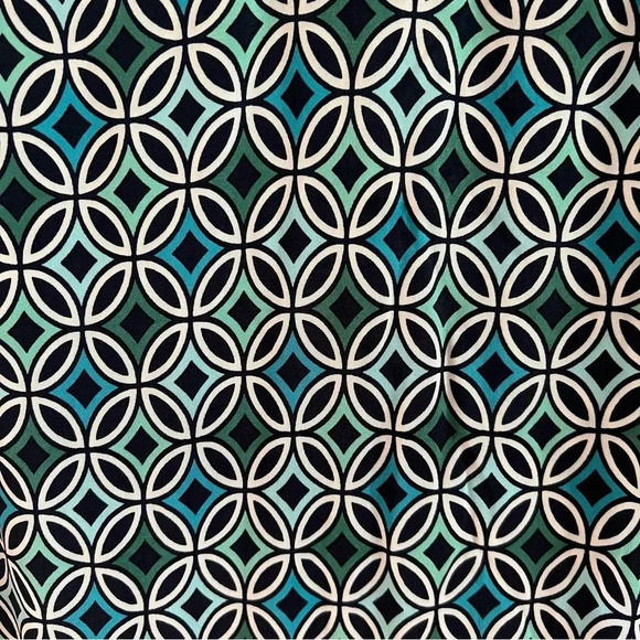 Ann Taylor LOFT Women Shift Dress 6 Blue Beads Preppy Casual Mandala Work Modest - Picture 7 of 17